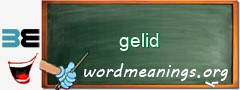 WordMeaning blackboard for gelid